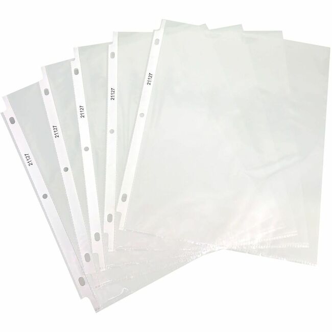 BSN21127CT Nonglare Top-Loading Sheet Protectors, Clear - Pack of 5