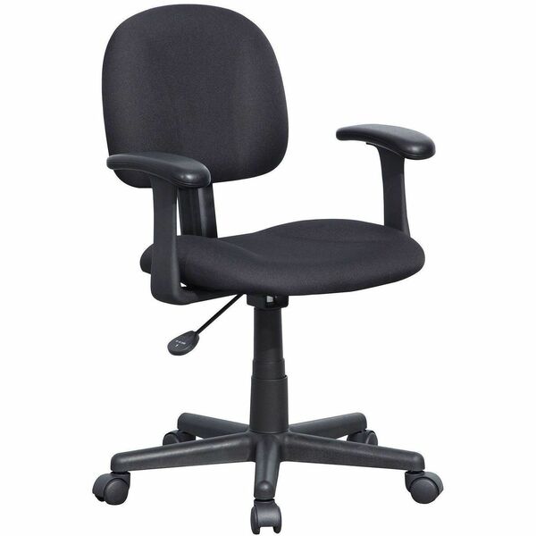 NPRFCH300FFFBK Fabric Seat & Back Multi-Task Chair with Armrest, Black