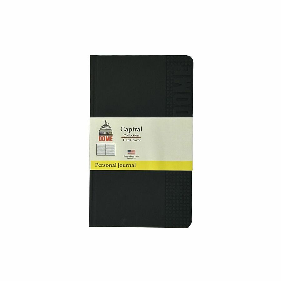 DOM30009 5 x 8 in.  Hard Personal Journal, Black