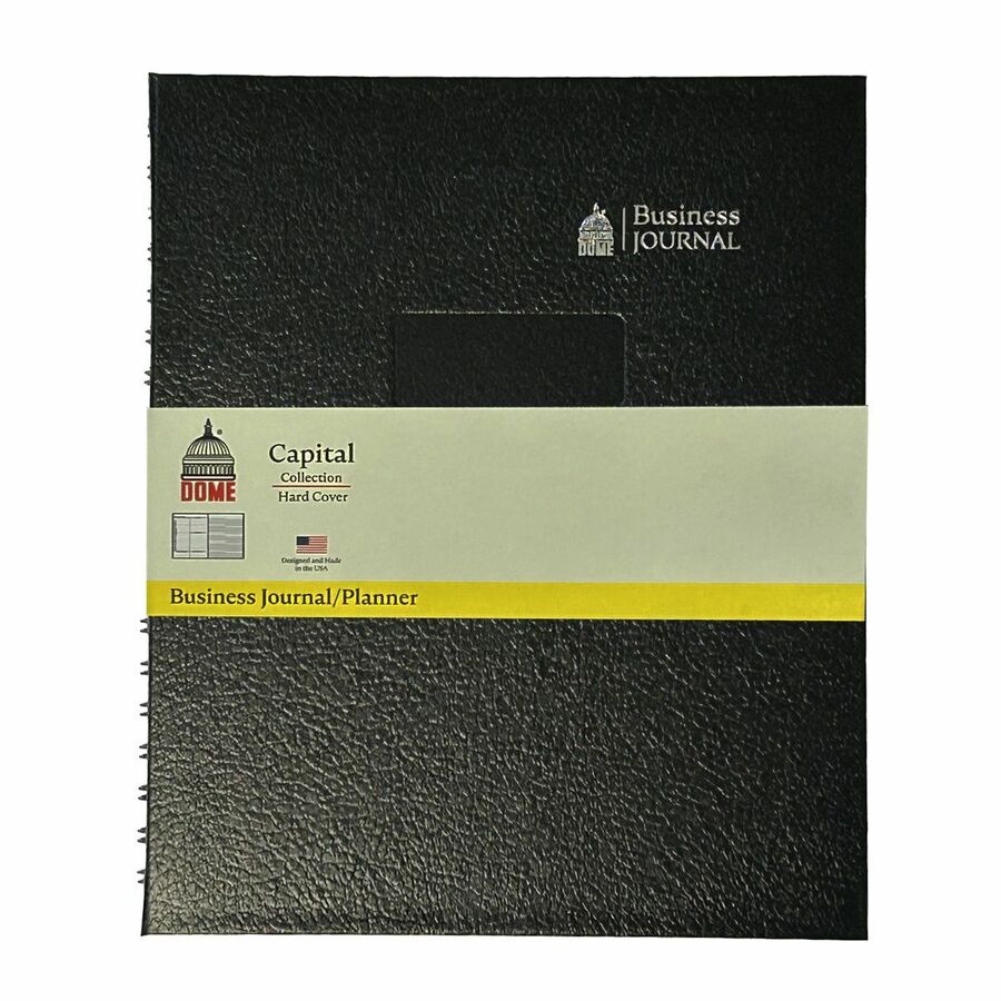 DOM40004 8 x 10 in. Hard Business  Journal, Black