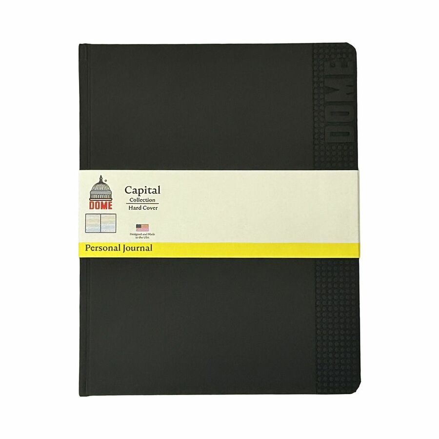 DOM30013 8 x 10 in. Hard Personal  Journal, Black