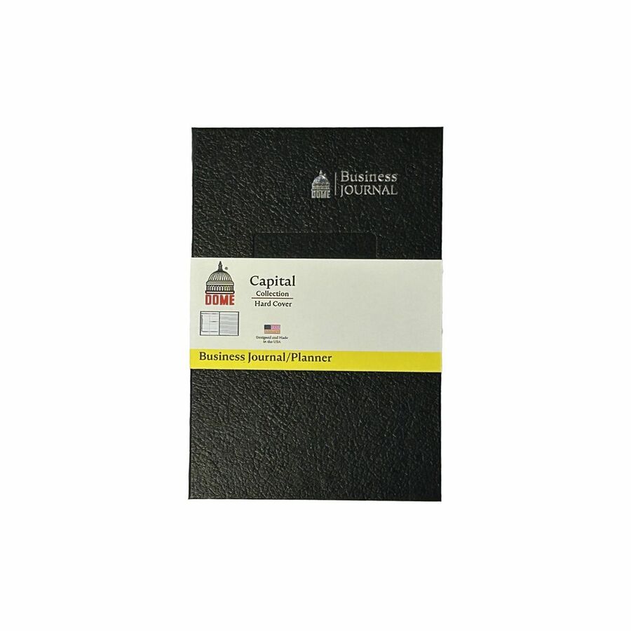 DOM40000 5 x 8 in. Hard Business  Journal, Black