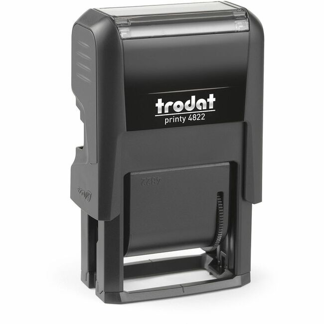 TDT211679 Eco Print Self Inking Dial A Phrase Stamp with 4 mm Font size, Red