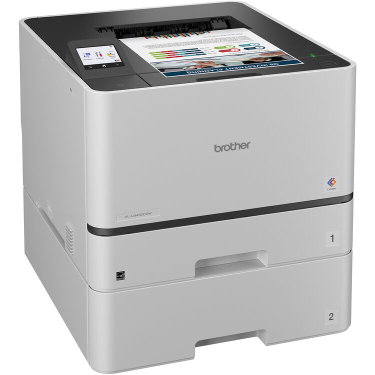 BRTHLL8430CDWT Business Color Laser Printer with Dual Paper Trays