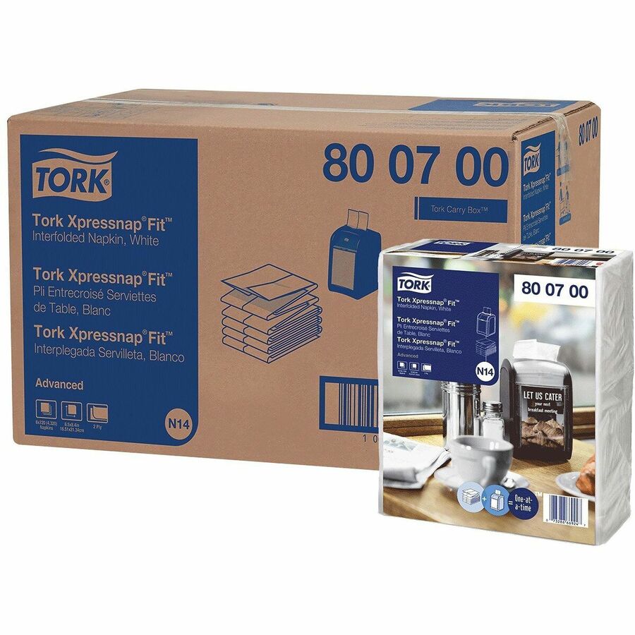 TRK800700 6.5 x 8.4 in. Xpressnap Fit Dispenser Napkins - 2 Ply - Multifold Z, White - Pack of 6