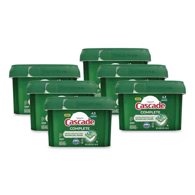 PGC21700 225 oz Cascade Complete Fresh Dishwasher Detergent Pods  43 Count per Pack  Pack of 6
