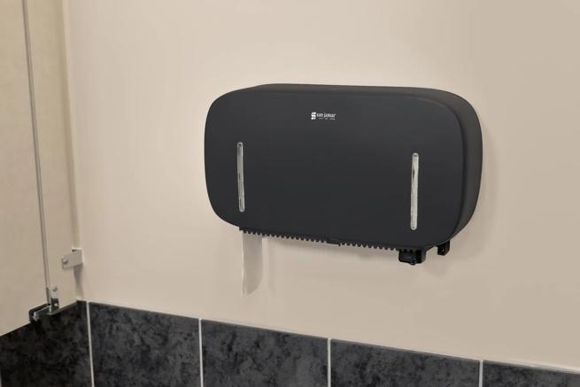 SJMR4200BK 9 in. Timeless Twin JBT Tissue Dispenser - Black
