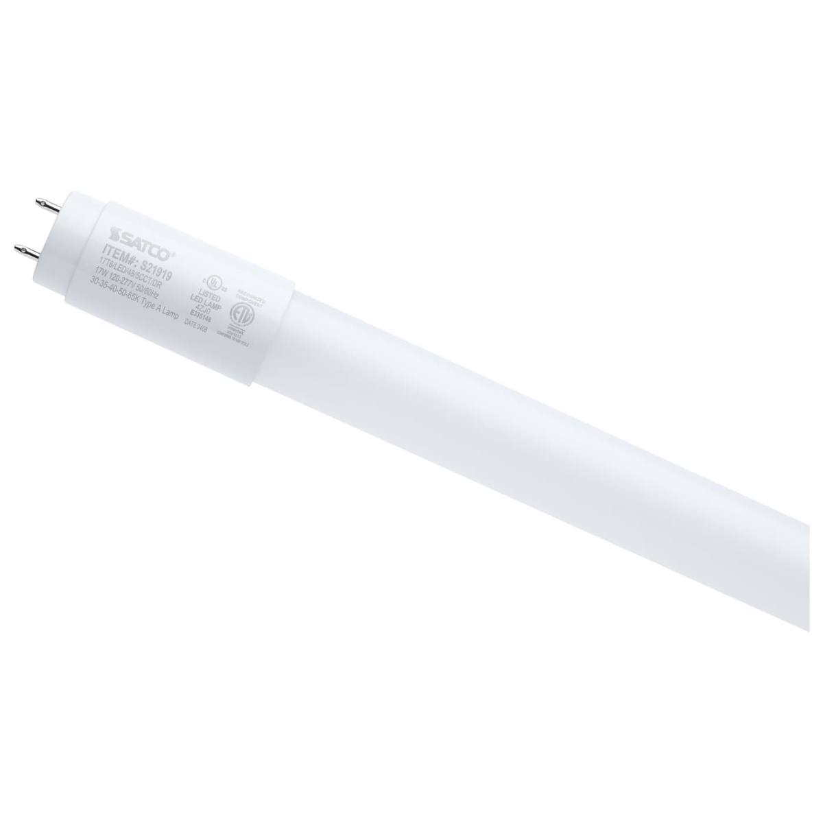 SDNS21919 LED T8 Type A Tube Light - 17W, 5CCT Color Selectable - Pack of 25
