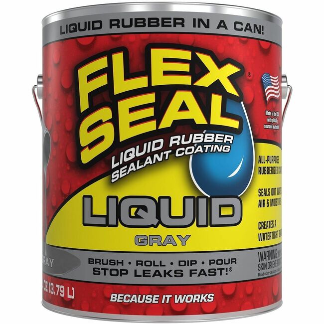 FLXUS855GRY012 1 gal Liquid Rubber Coating Sealant, Gray