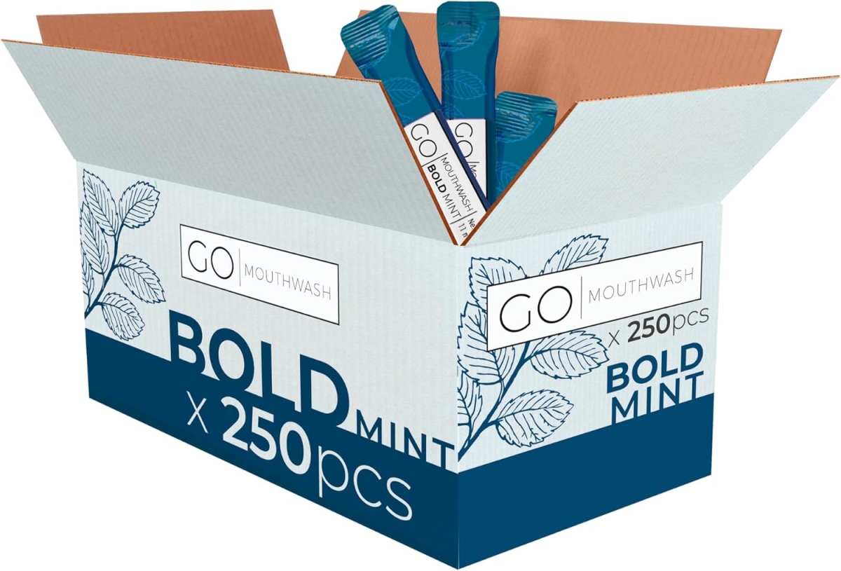 GMHMW250BOLD Bold Mint Bulk Mouthwash Packets - Pack of 250