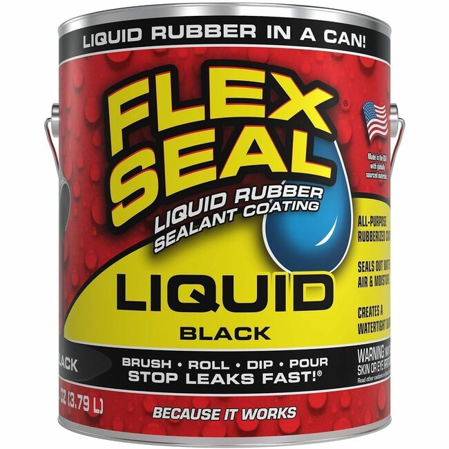 FLXUS855BLK012 1 gal Liquid Rubber Coating Sealant, Black