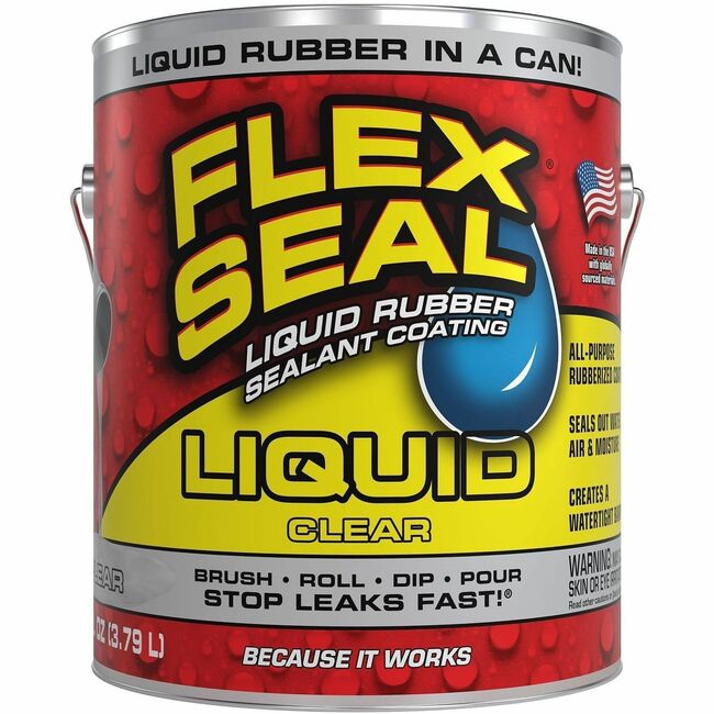 FLXUS855CLR012 1 gal Liquid Rubber Coating Sealant, Clear