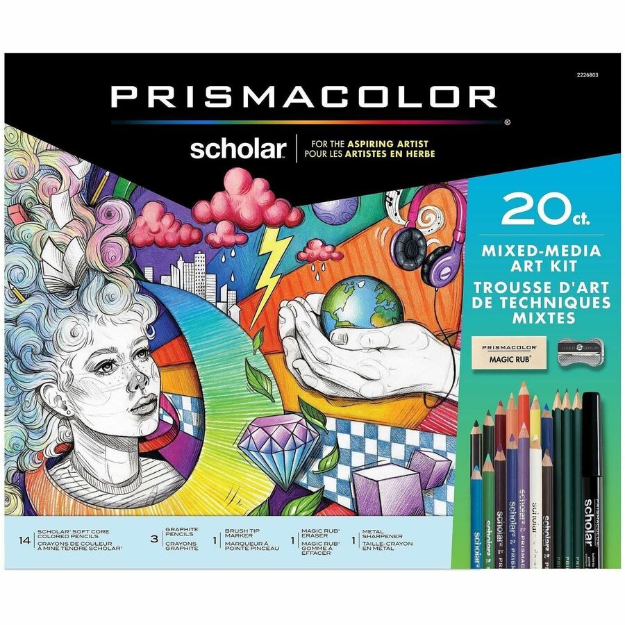 Sharpie SAN2226803 Scholar Pencils, Mixed Color, 20 Count - Pack of 20