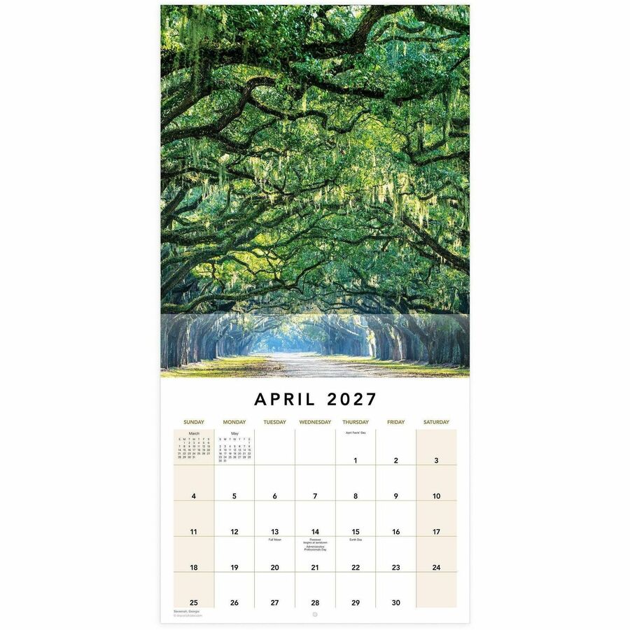 ACCO Brands AAGLME32710 12 x 12 in. America the Beautiful Wall Calendar