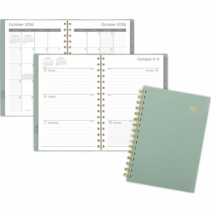 ACCO Brands AAGCRW42093 Basic Weekly & Monthly Planner, Grass