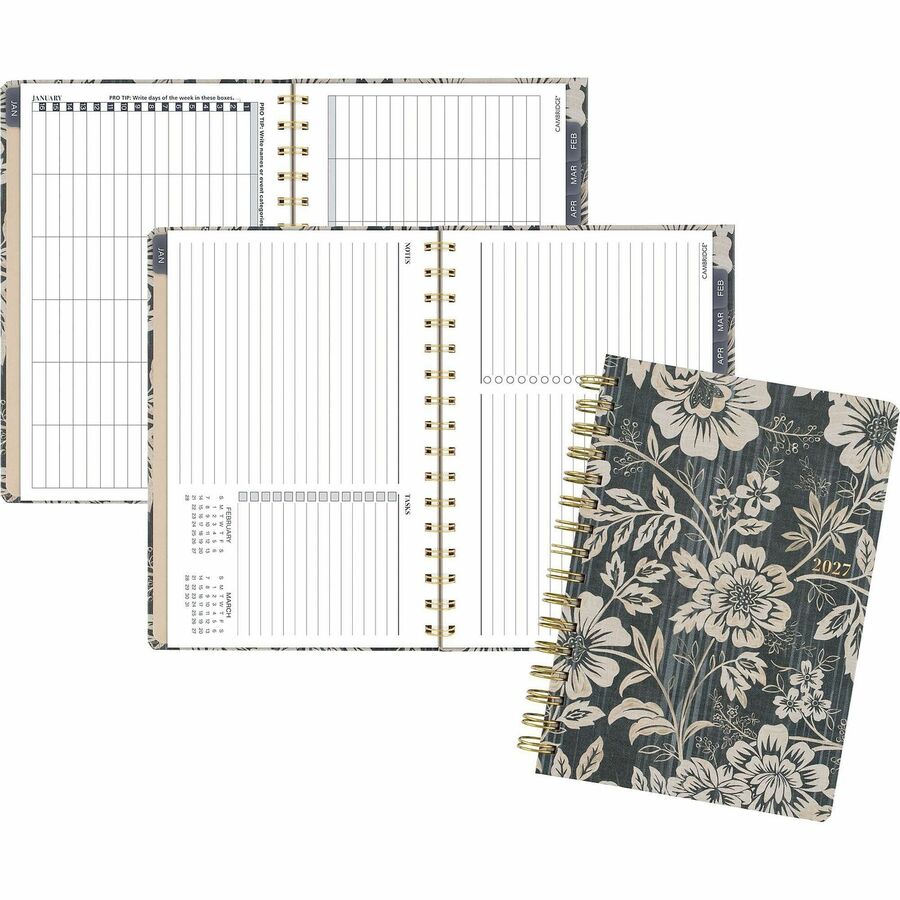 ACCO Brands AAG1850202 Monthly Planner, Small, Denim Bloom
