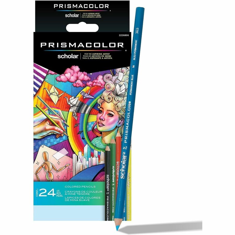 Sharpie SAN2226806 Scholar Pencils, Assorted Color - Pack of 24