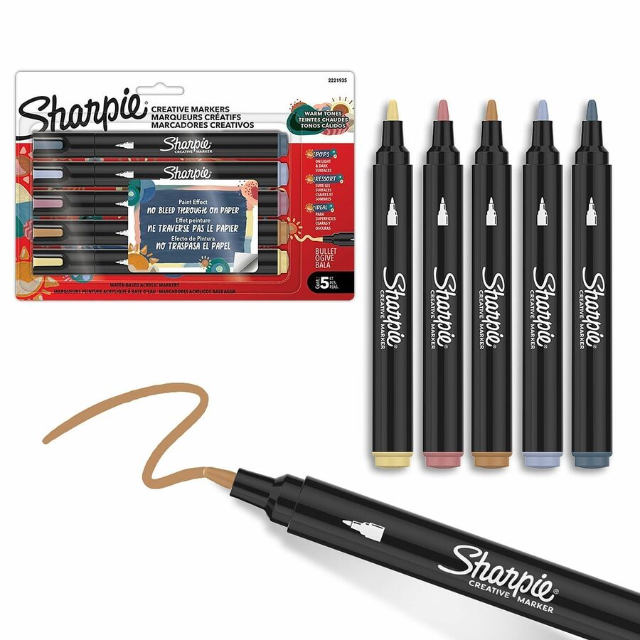 Sharpie SAN2221935 Sharpie Bullet Create Marker - Pack of 5