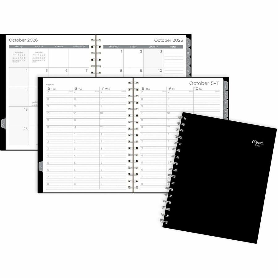 ACCO Brands AAGCRW805C05 Basic Weekly & Monthly Planner, Black - Medium