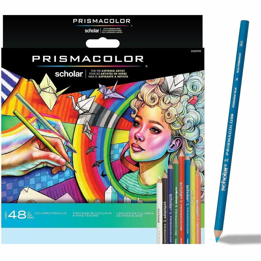 Sharpie SAN2226799 Scholar Pencils, Assorted Color - Pack of 48