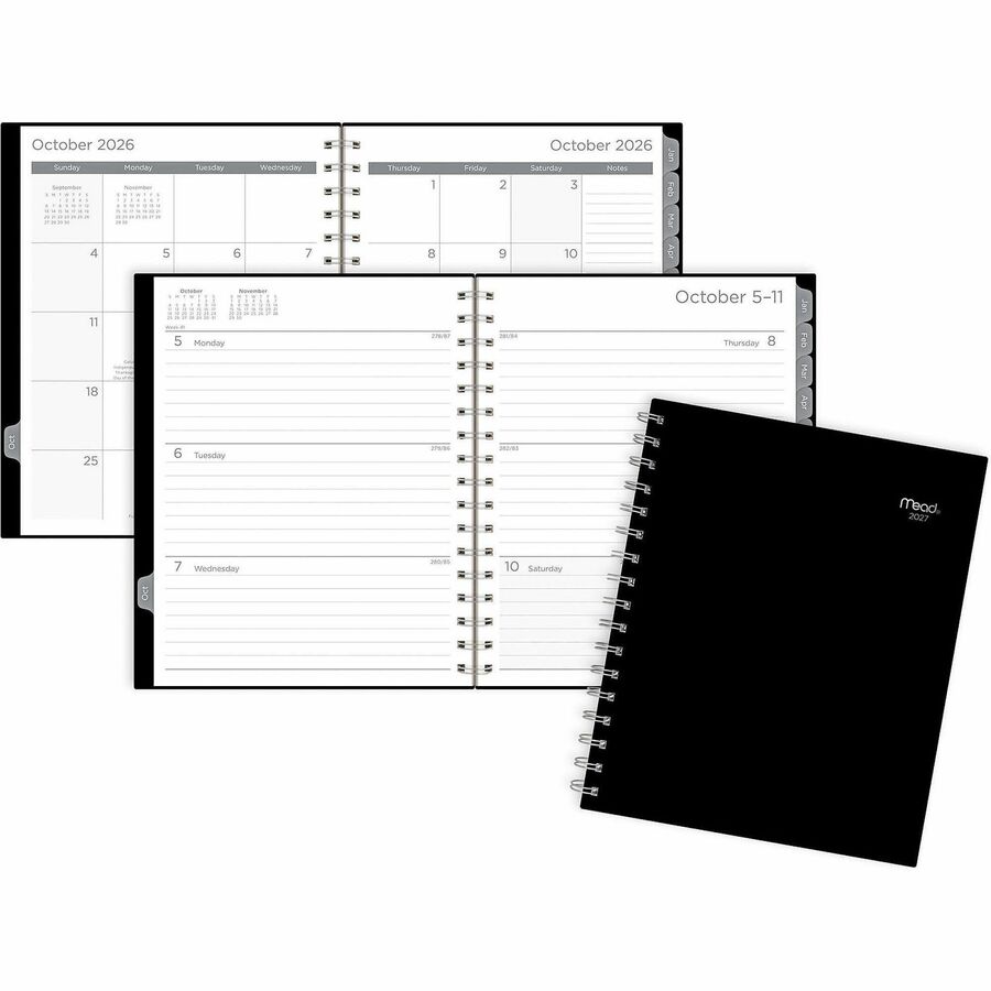 ACCO Brands AAGCRW80505 Basic Weekly & Monthly Planner, Black - Medium