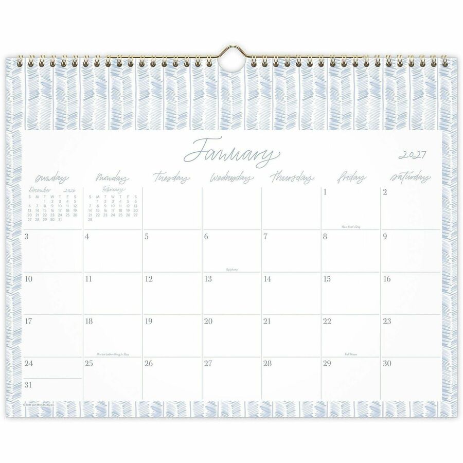 ACCO Brands AAGLB55707 Medium Herringbone Monthly Wall Calendar