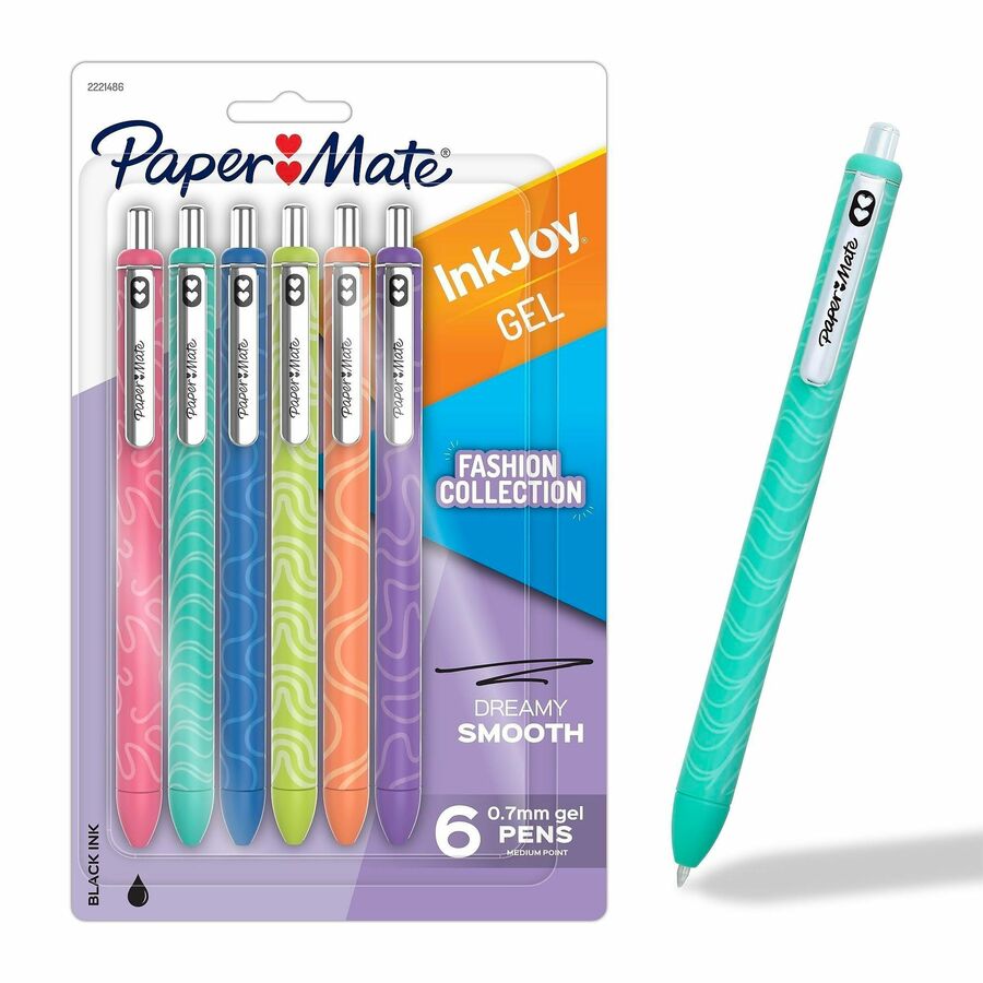 PAP2221486 InkJoy Gel Pen, Fine, Assorted Color - Pack of 6