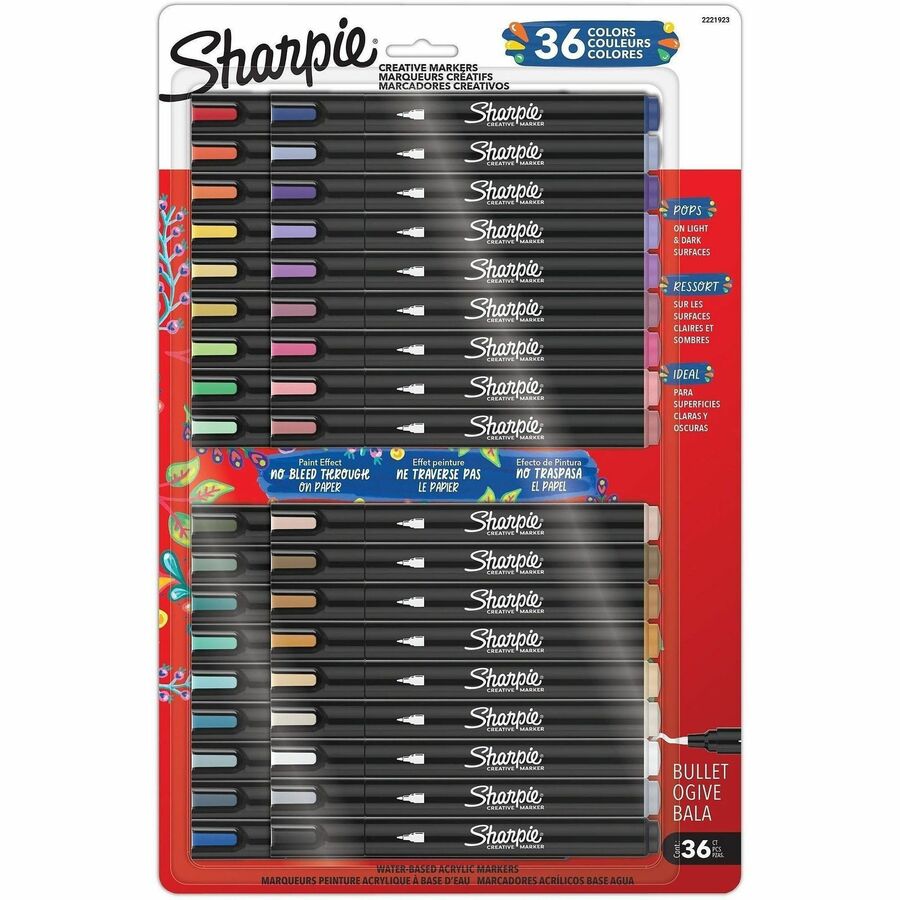 Sharpie SAN2221923 Sharpie Bullet Create Marker - Pack of 36