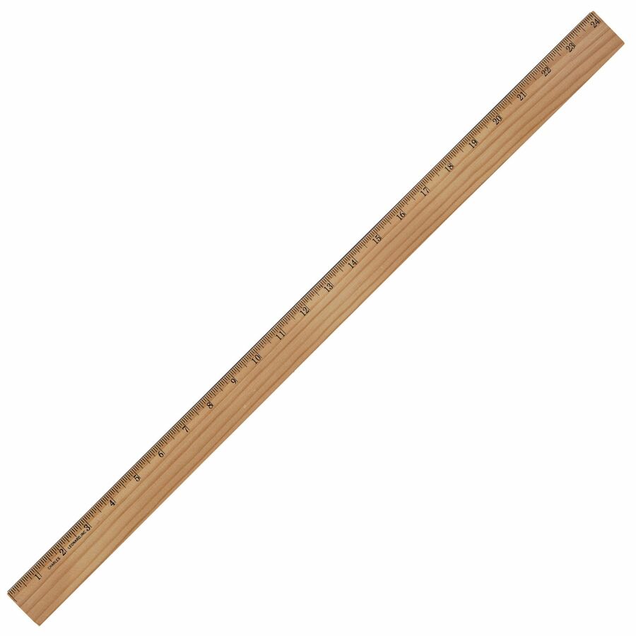 Charles Leonard LEO77324 24 in. Office Ruler, Metal Edge