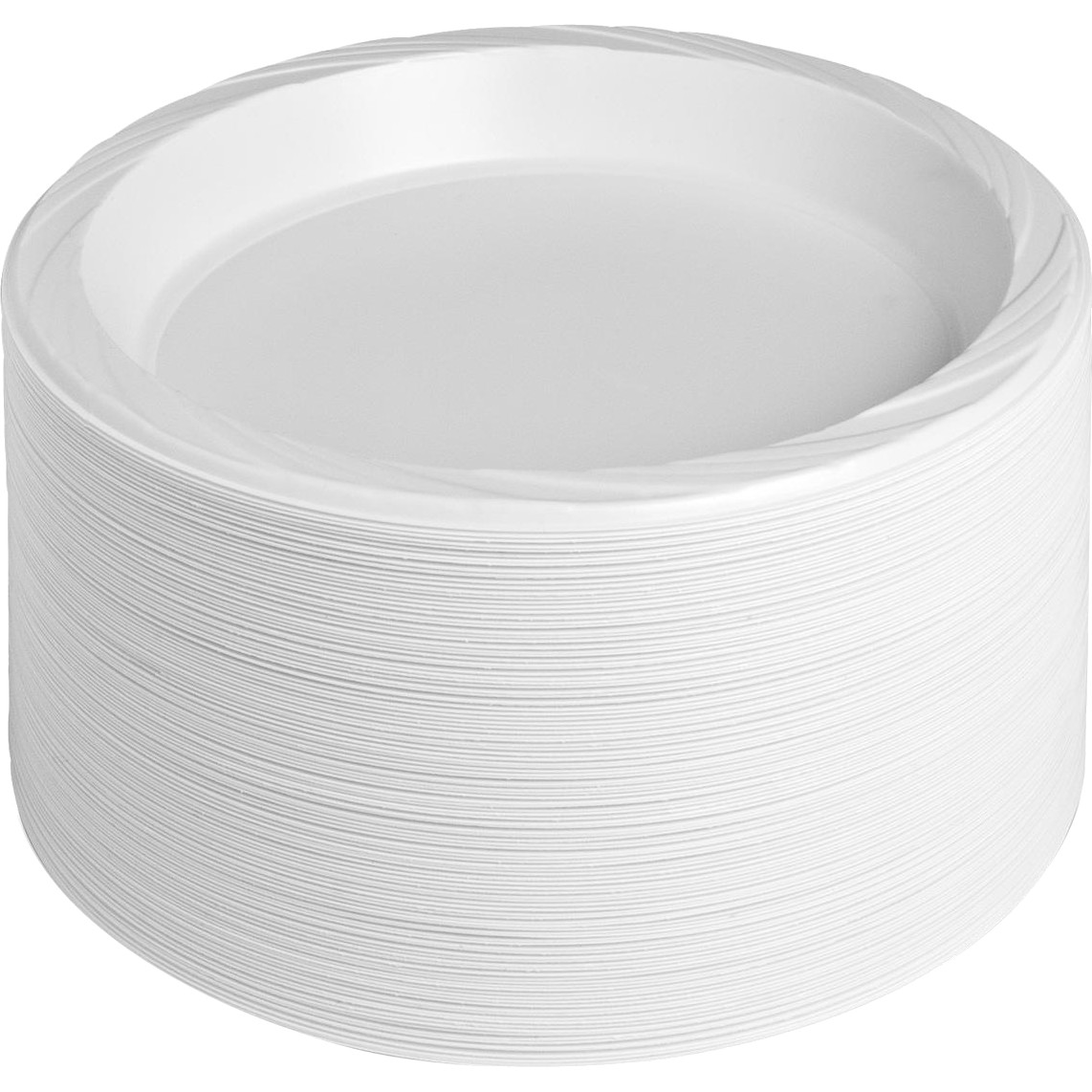 Plastic Plates10-1/4" Dia, Case of 4 packs; 125 units per pack (500 Total)