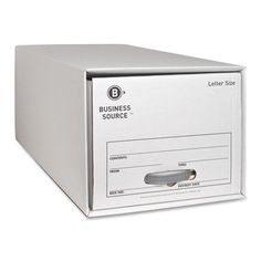Picture of Business Source BSN26746 Medium Duty Letter Storage Box - White&#44; Pack of 12