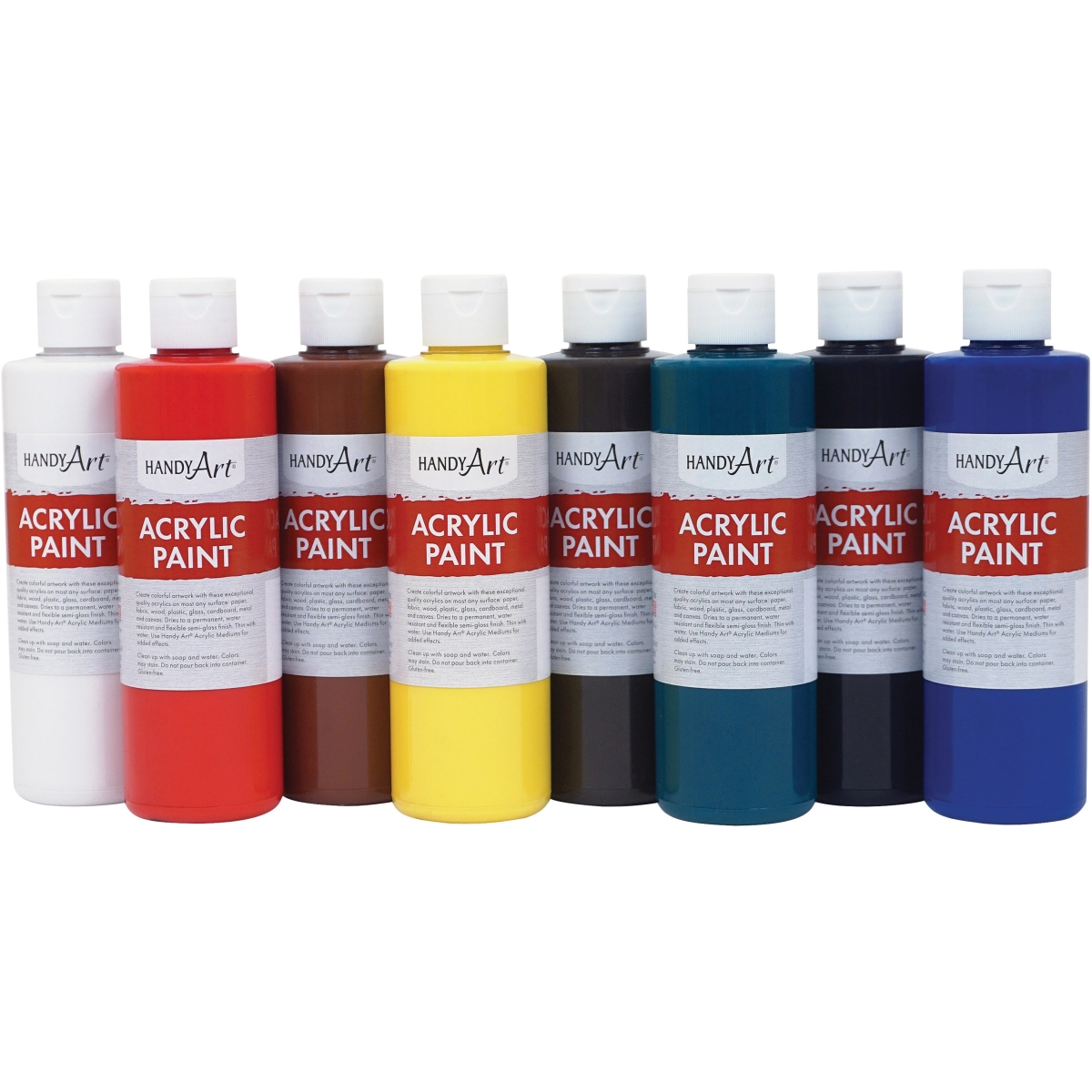 Picture of Handy Art HAN881020 8 oz Acrylics Paint - 8 Count, Assorted