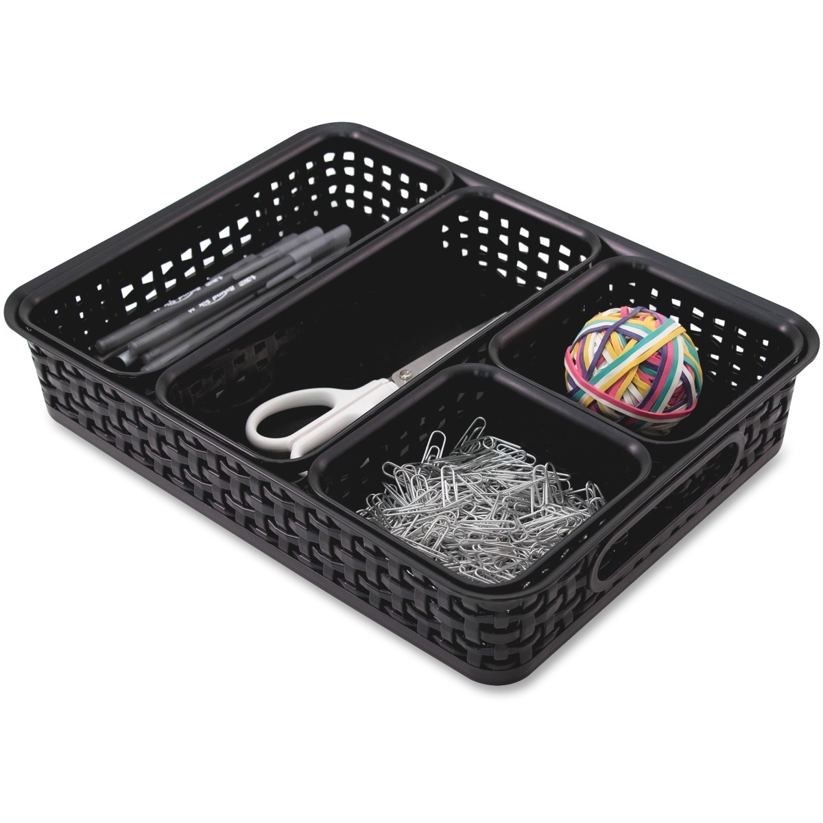 Plastic Weave Bins - Black