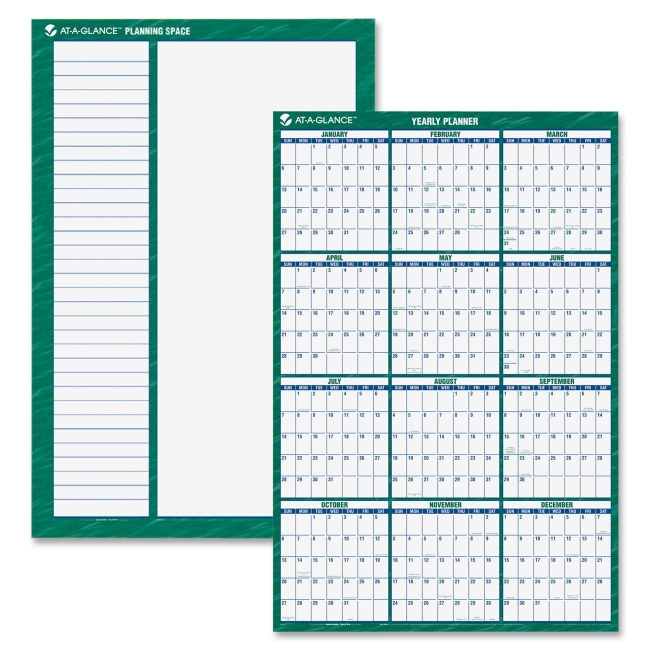 Picture of At A Glance AAGPM31028 32 x 48 in. Vertical Wall Planner - Green