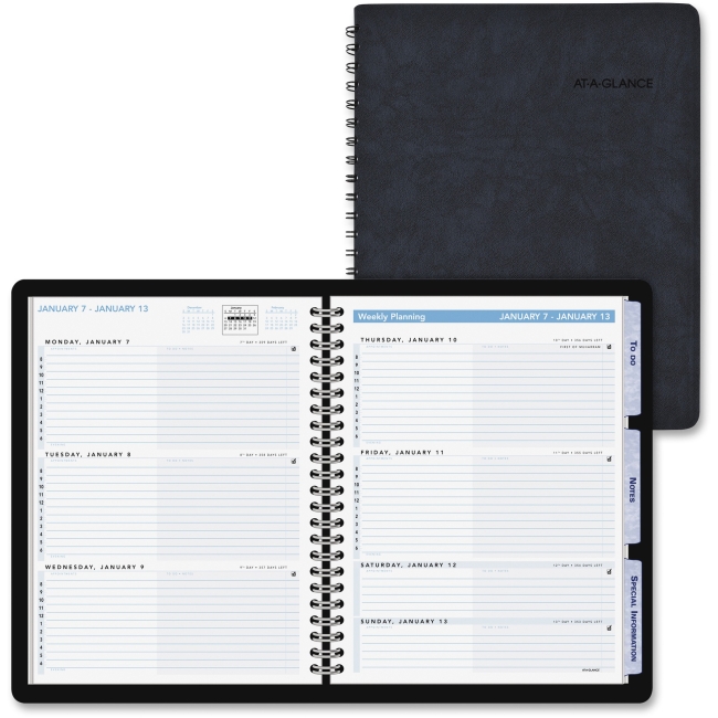 Picture of At A Glance AAG70EP0105 8 x 11 in. Action Planner Weekly Appointment Book - Black