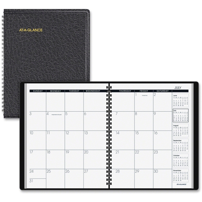 Picture of At A Glance AAG7012705 7 x 9 in. Monthly Planner - Black