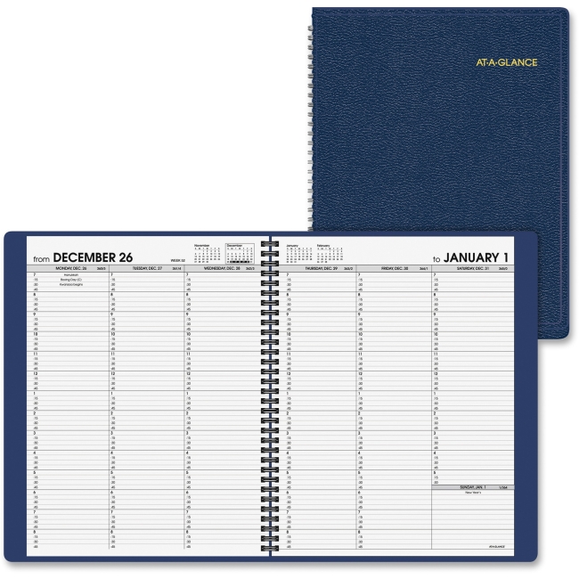 Picture of At A Glance AAG7095020 Weekly Appointment Book&#44; Leather - Navy