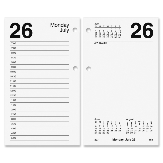 Picture of At A Glance AAGE717R50 Recycled Calendar Refill - White