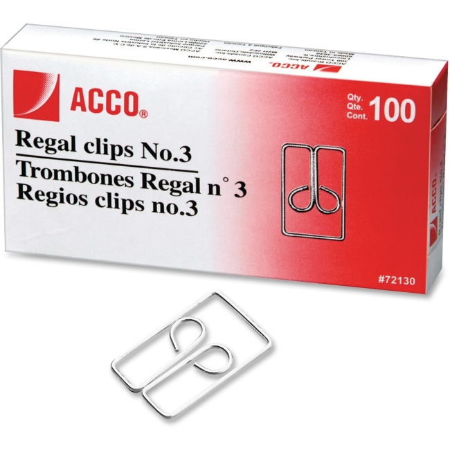 Picture of ACCO ACC72152 No.3 Regal Owl Paper Clips - Silver&#44; Pack of 2