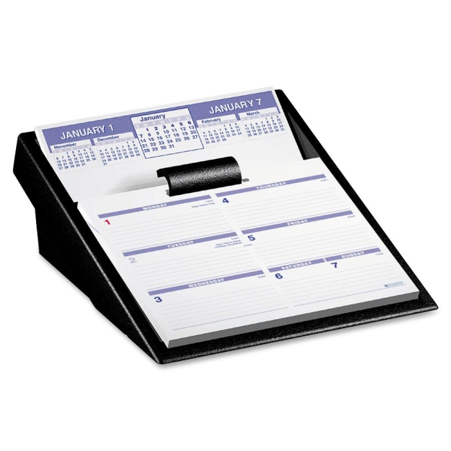 Picture of At A Glance AAGSW700X00 Flip-A-Week Desk Calendar with base - Black