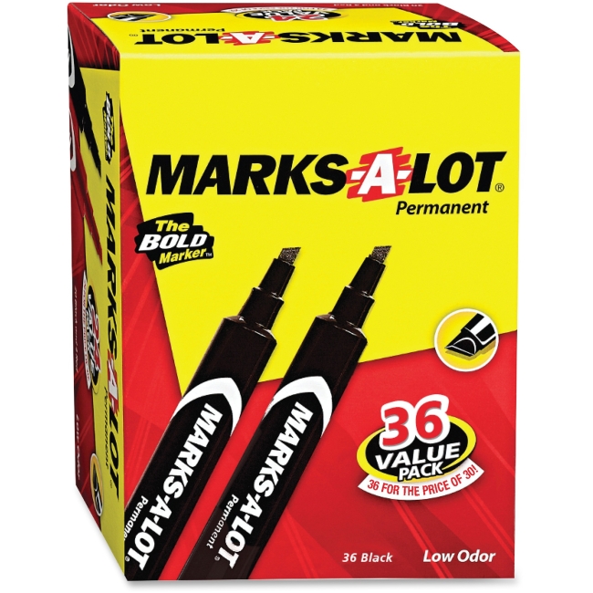 Picture of Avery AVE98206 Marks-A-Lot Permanent Marker&#44; 36 Count - Black