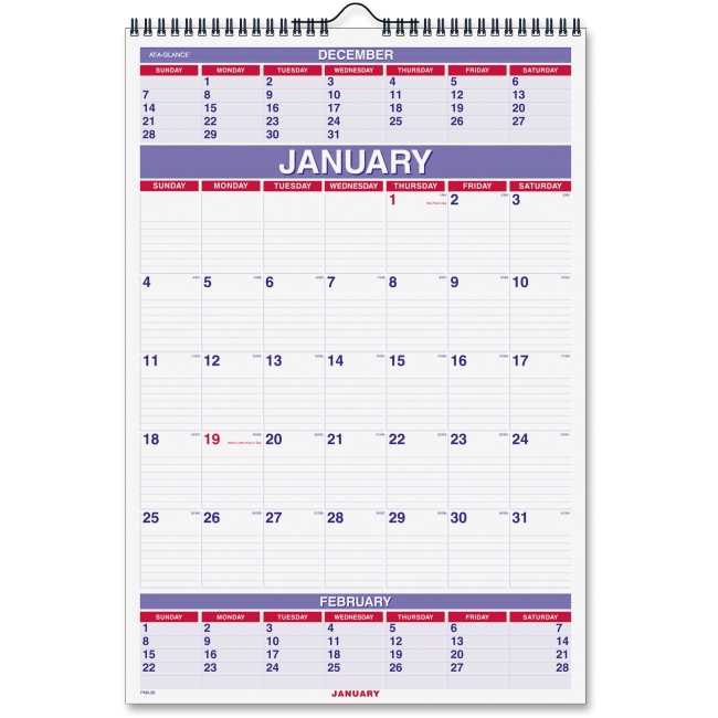Picture of At A Glance AAGPM628 16 x 23 in. 3-Month Wall Calendar