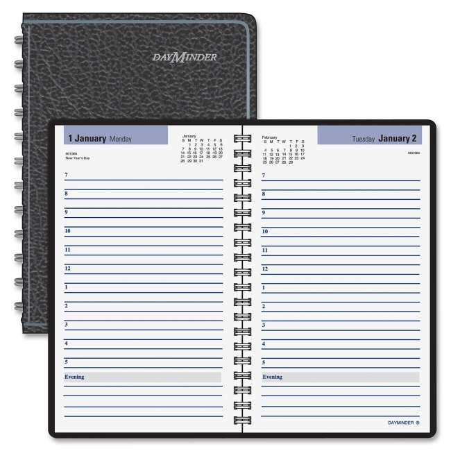 Picture of At A Glance AAGSK4400 5 x 8 in. Daily Appointment Book&#44; Leather - Black