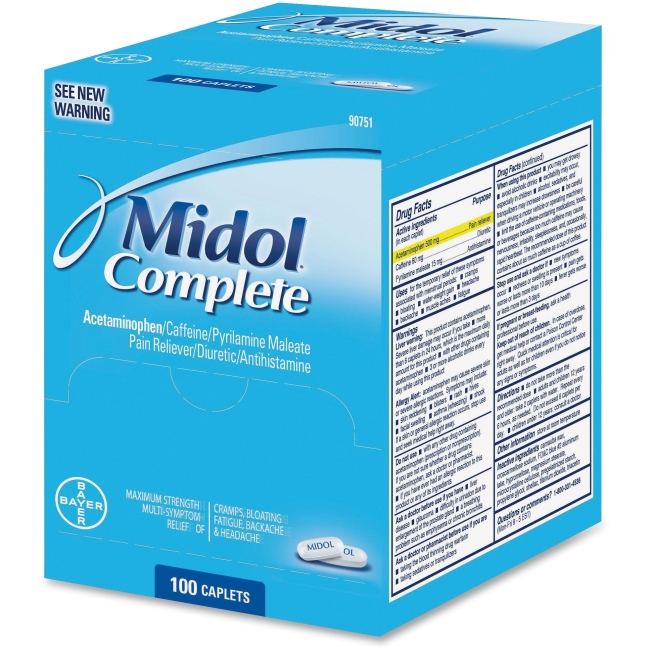 Midol Complete Pain Reliever Caplets, Blue -  Westcott, WE464921