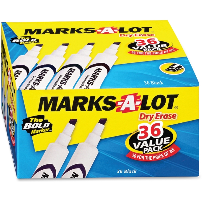 Picture of Avery AVE98207 Marker Dry Erase Markers&#44; Black - 36 Piece