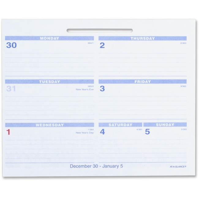 Picture of At A Glance AAGSW705X50 Flip-A-Week Desk Calendar Refill