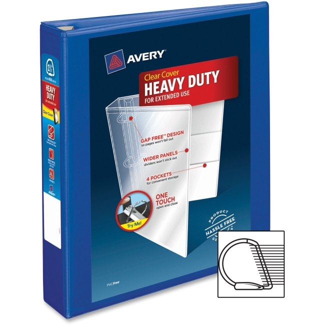 Picture of Avery AVE79775 1.5 in. One Touch EZD Heavy-Duty Binder&#44; Poly - Pacific Blue