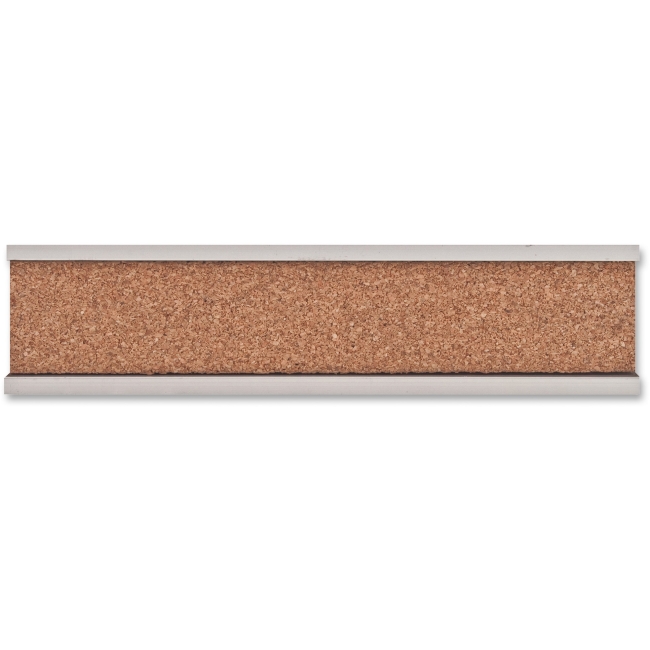 2 x 8 in.  Cork Map Rail - Aluminum Trim, Brown