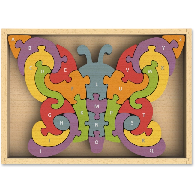 Picture of BeginAgain BGAI1205 Butterfly A-Z Puzzle Wooden Toy ABC Puzzle Game & Educational Toy for Toddlers