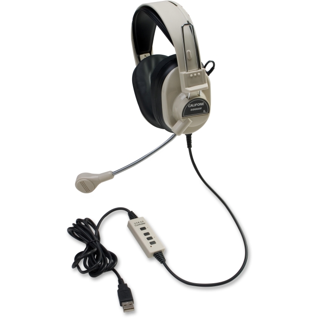 Picture of Califone CII3066USB 7 ft. USB Plug Deluxe Stereo Headset
